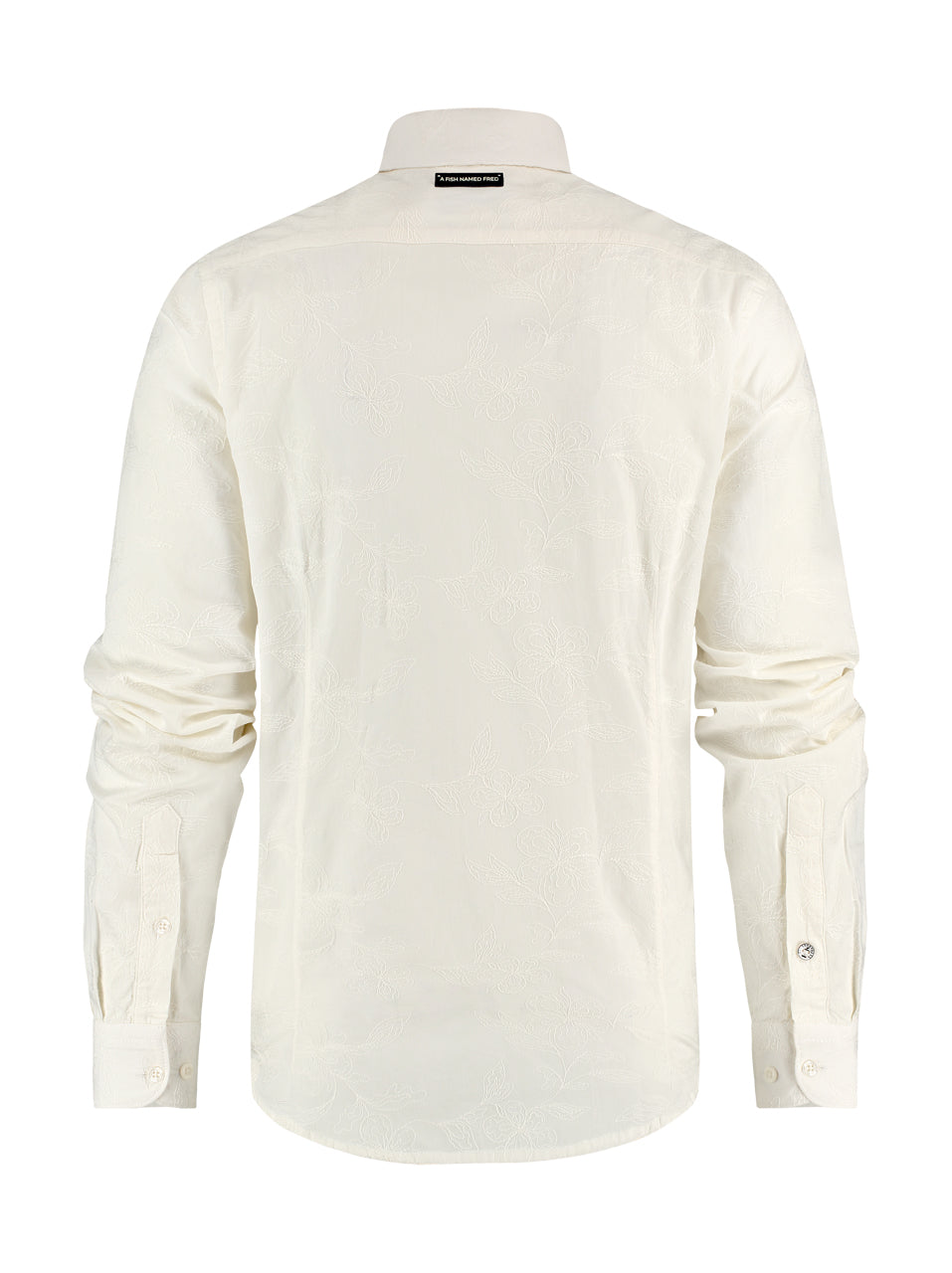 A Fish Named Fred Hemd Floral Embroidery