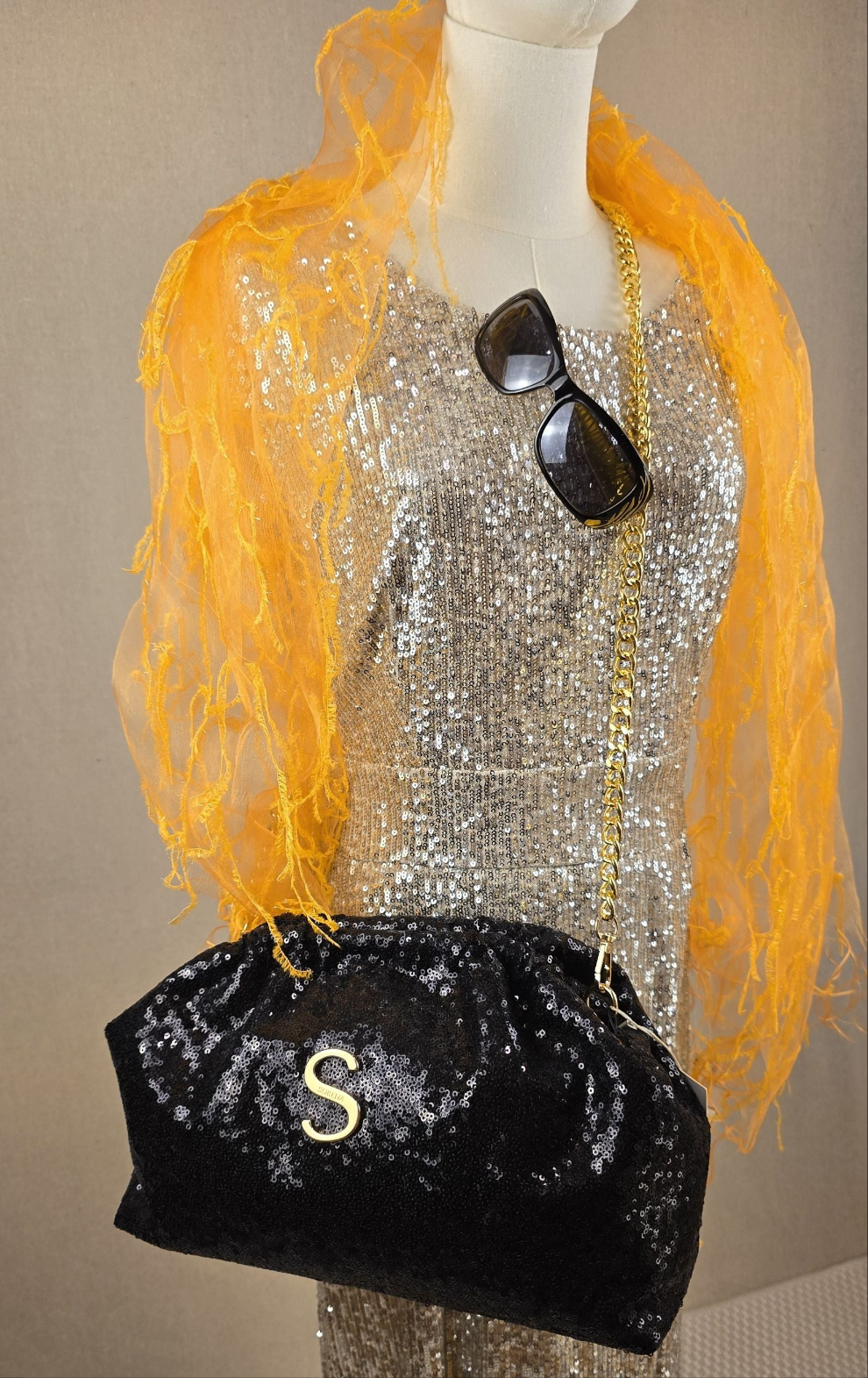 paillettenkleid gold