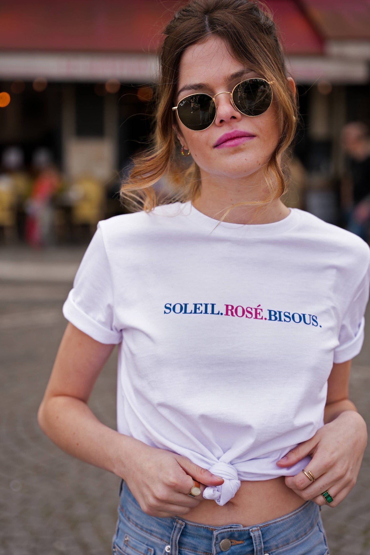 UNISEX T-Shirt „Soleil Rosé Bisous