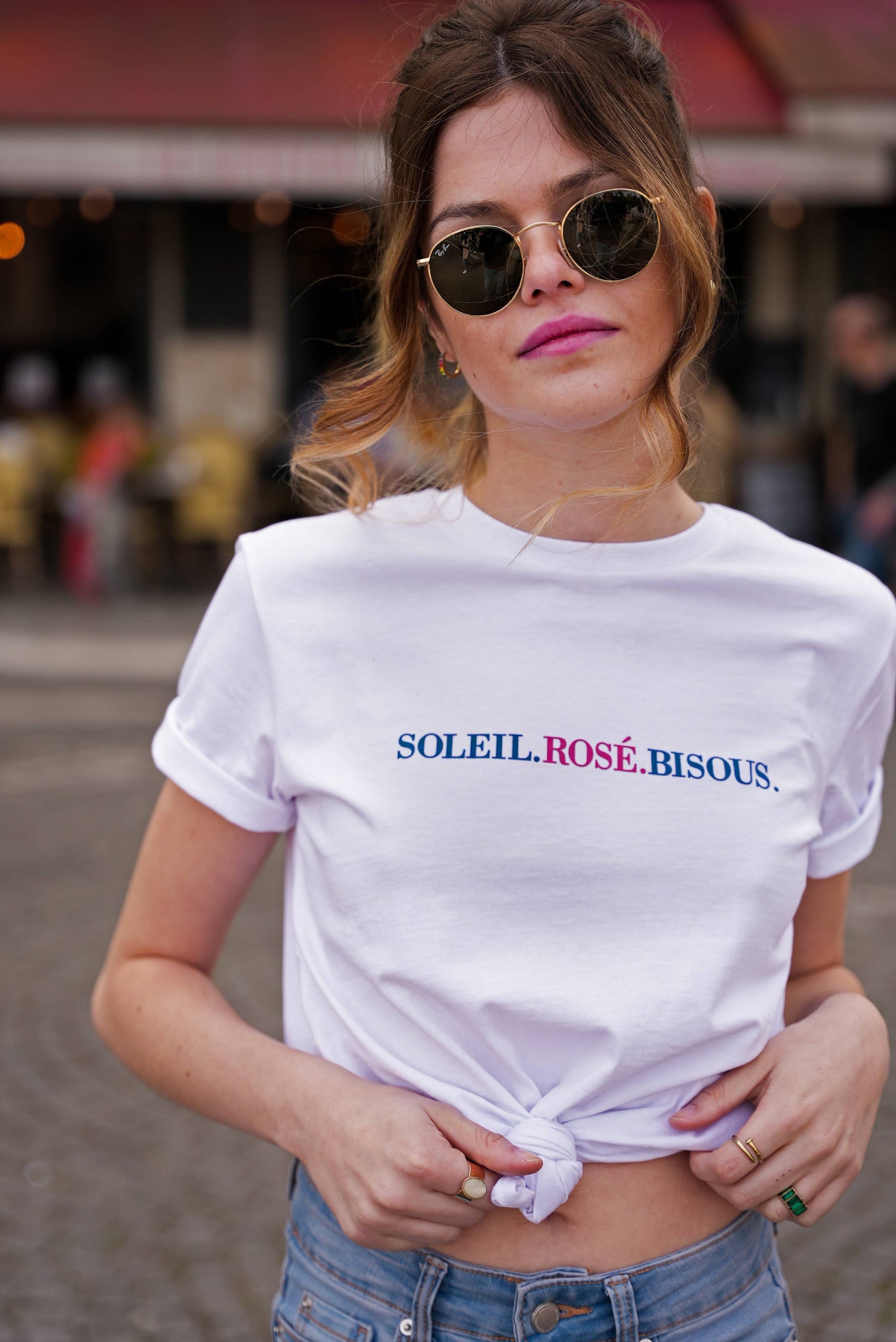 UNISEX T-Shirt „Soleil Rosé Bisous