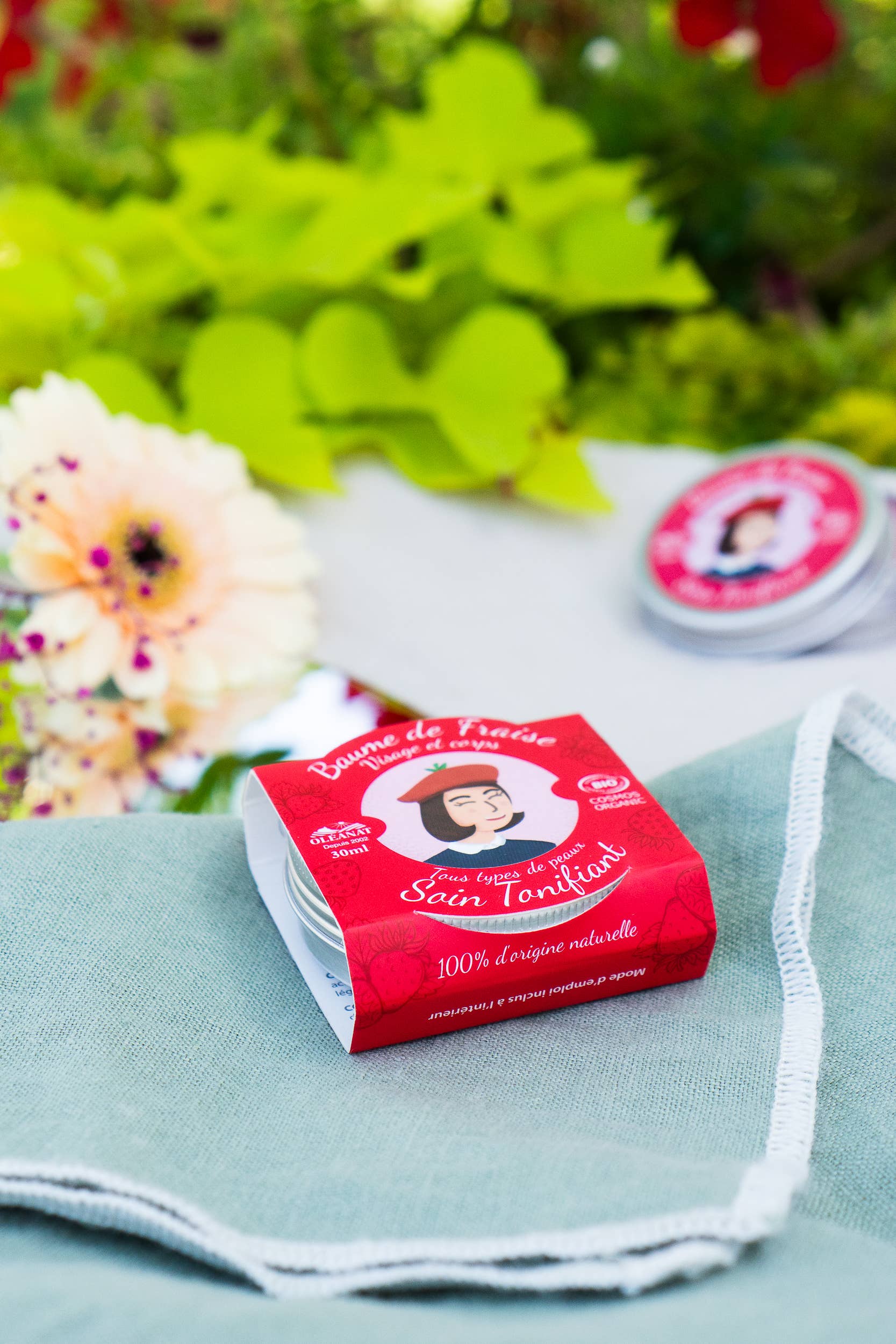 Bio Erdbeerbalsam von Oléanat – 30 ml Naturkosmetik mit fruchtigem Duft