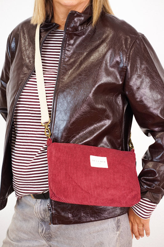 De La Mur Arde Clutch in Bordeauxrot