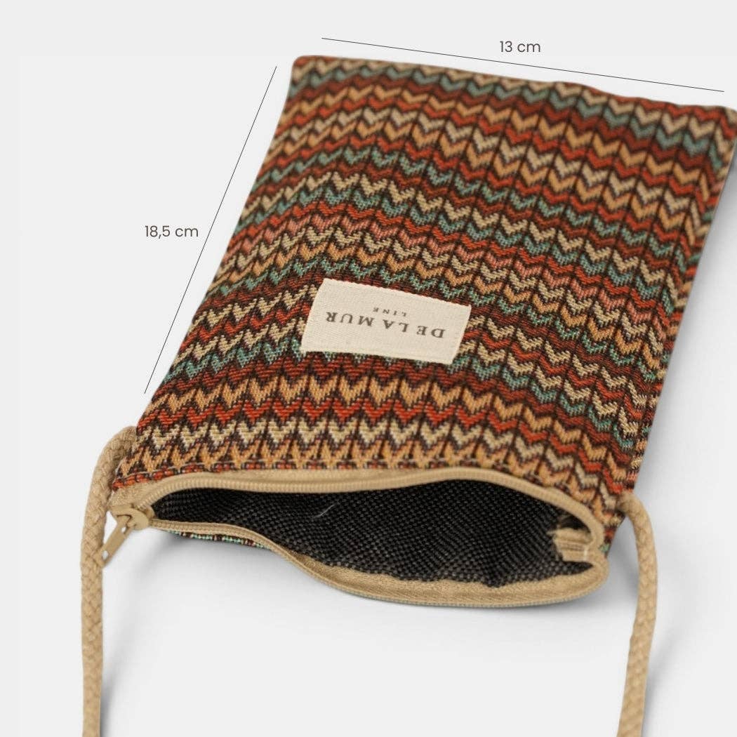 De La Mur Fron Handytasche mit Streifenmuster