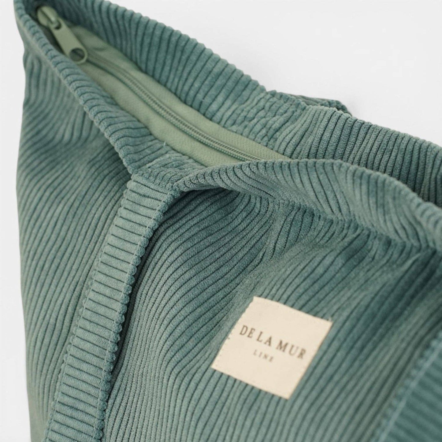 De La Mur Jade großer Cord Shopper in Blaugrün