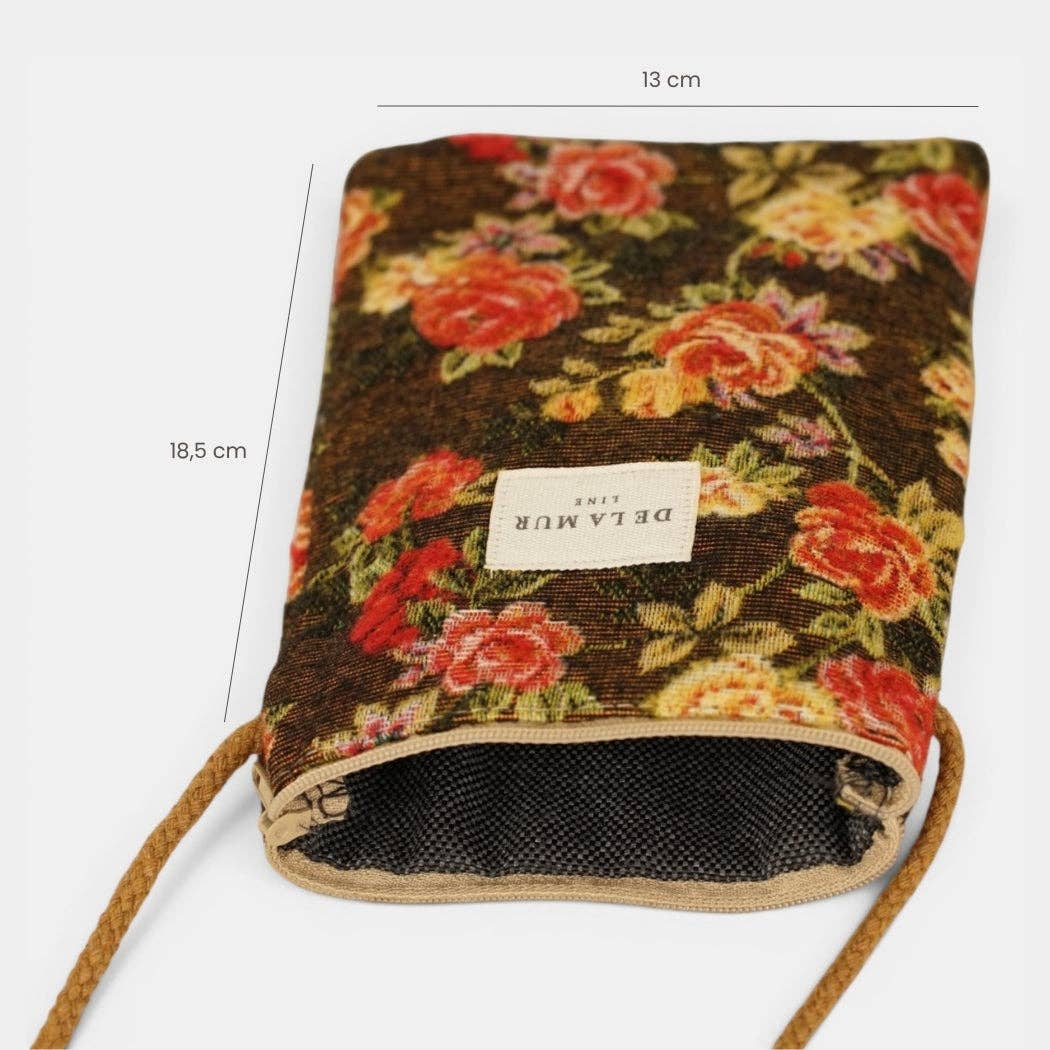 Kleine De La Mur Pepi Handytasche mit Blumenmuster