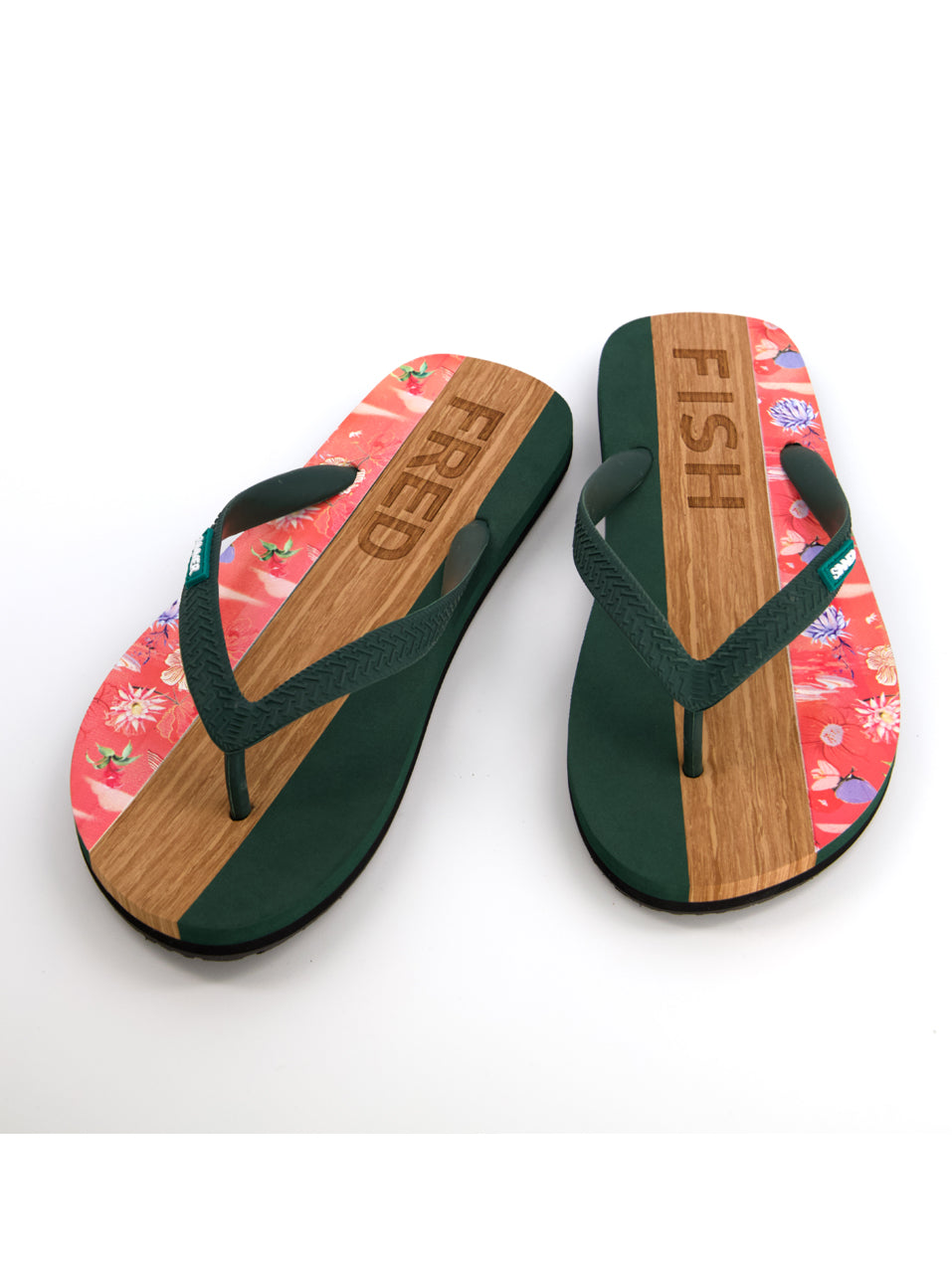 A Fish Named Fred Flip Flop Tropical Set Coral