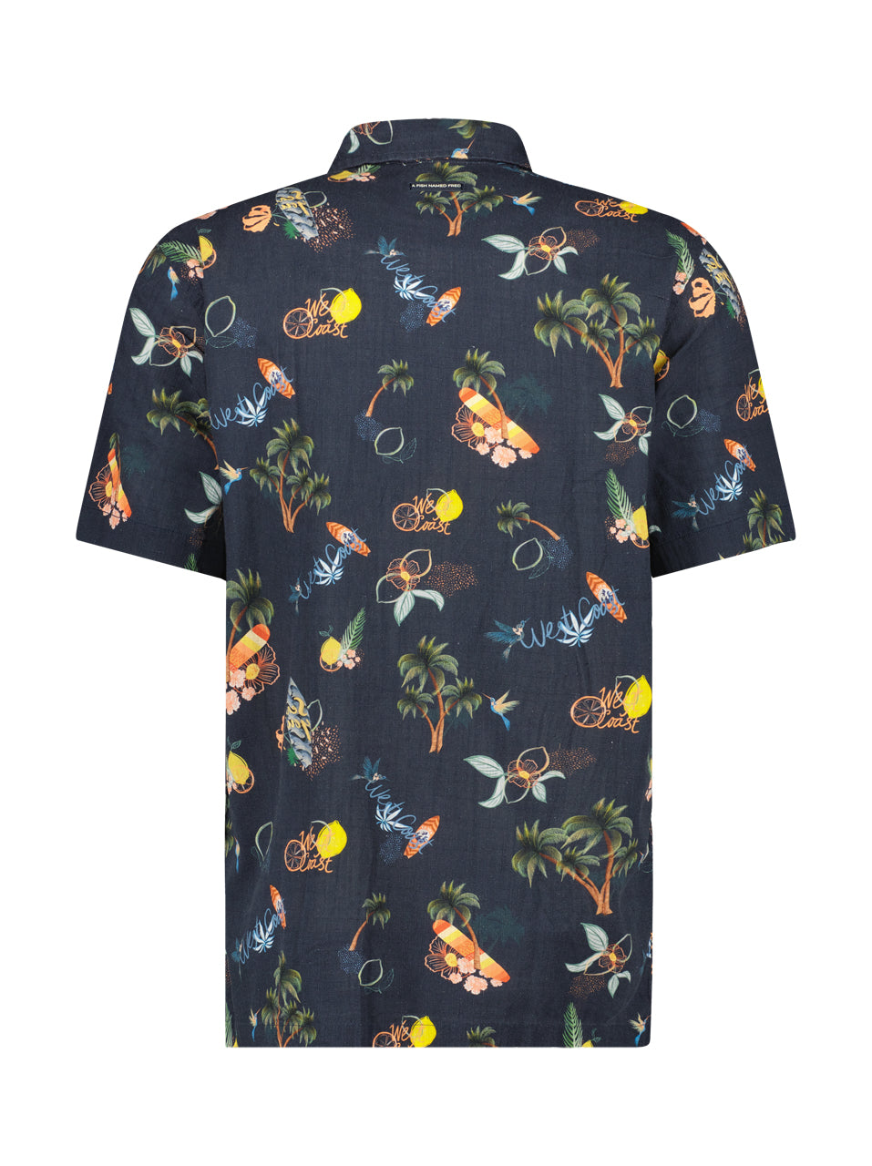A Fish Named Fred Kurzarmhemd Tropical Navy