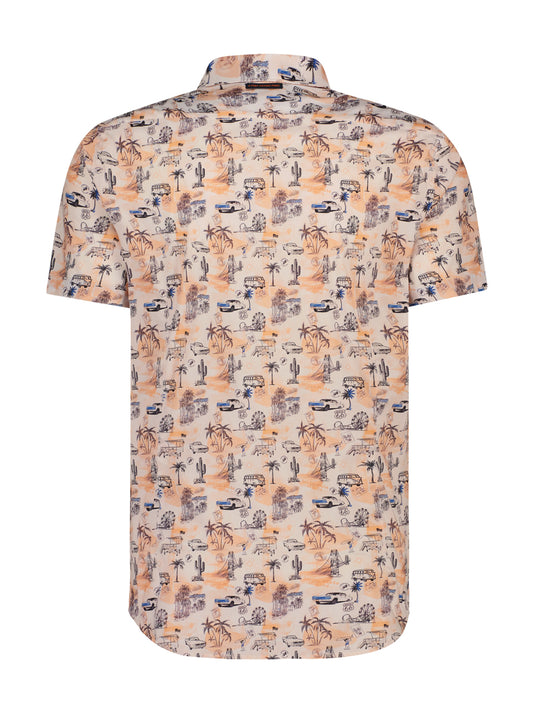 A Fish Named Fred Kurzarmhemd West Coast Map Coral