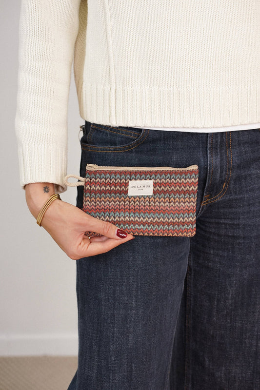 Mini De La Mur Fron Kosmetiktasche mit geometrischem Muster