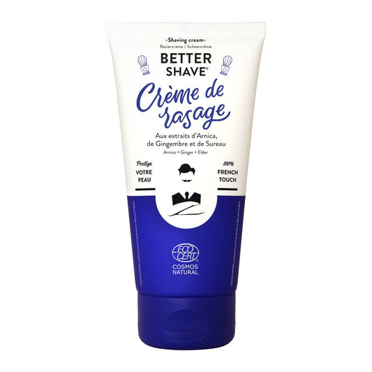 Better-Shave Rasiercreme von Monsieur Barbier – natürliche Rasiercreme mit 99,2 % Inhaltsstoffen natürlichen Ursprungs, vegan, COSMOS NATURAL zertifiziert, hergestellt in Frankreich