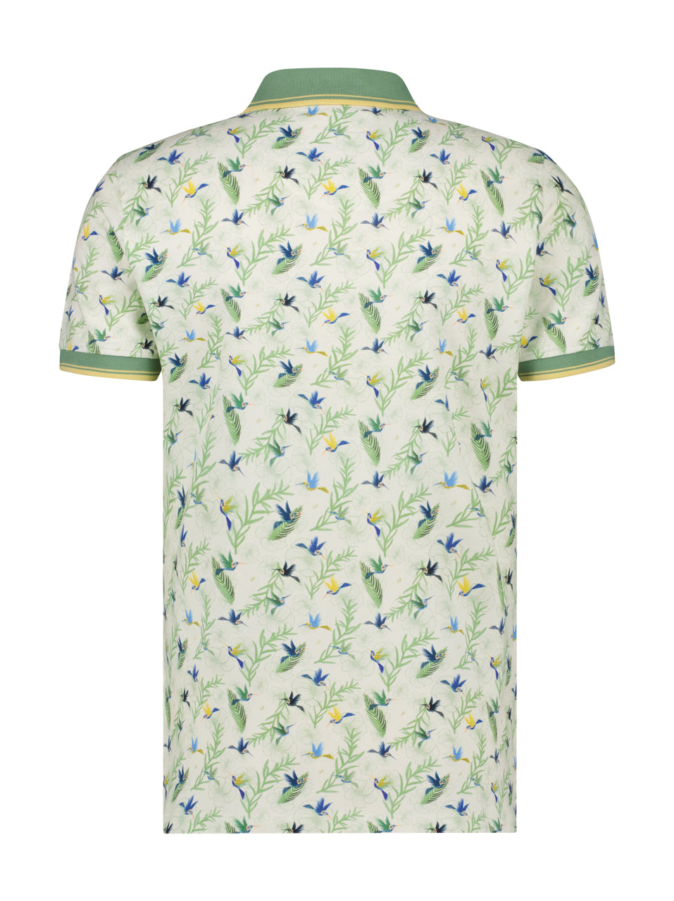 A Fish Named Fred Polo Hummingbird Floral Off-White