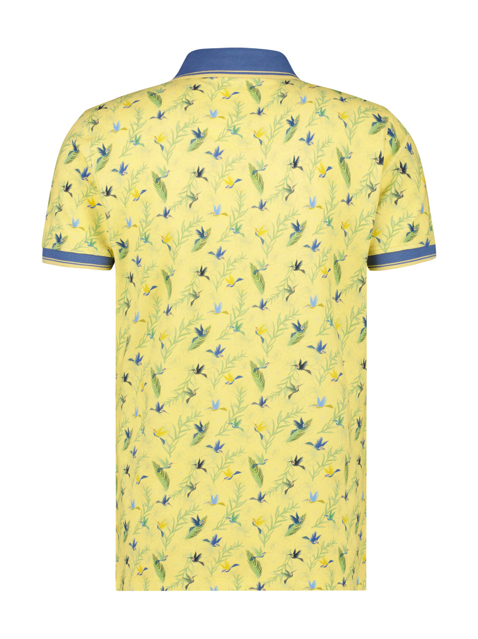 A Fish Named Fred Polo Hummingbird Floral Yellow