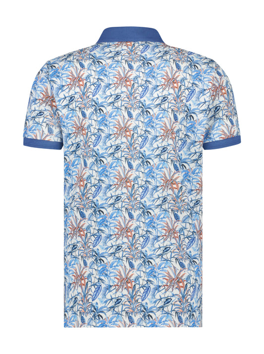 A Fish Named Fred Polo Leafs Multicolor Blue