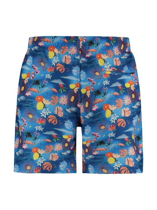 A Fish Named Fred Swimshort Tropical Set Cobalt