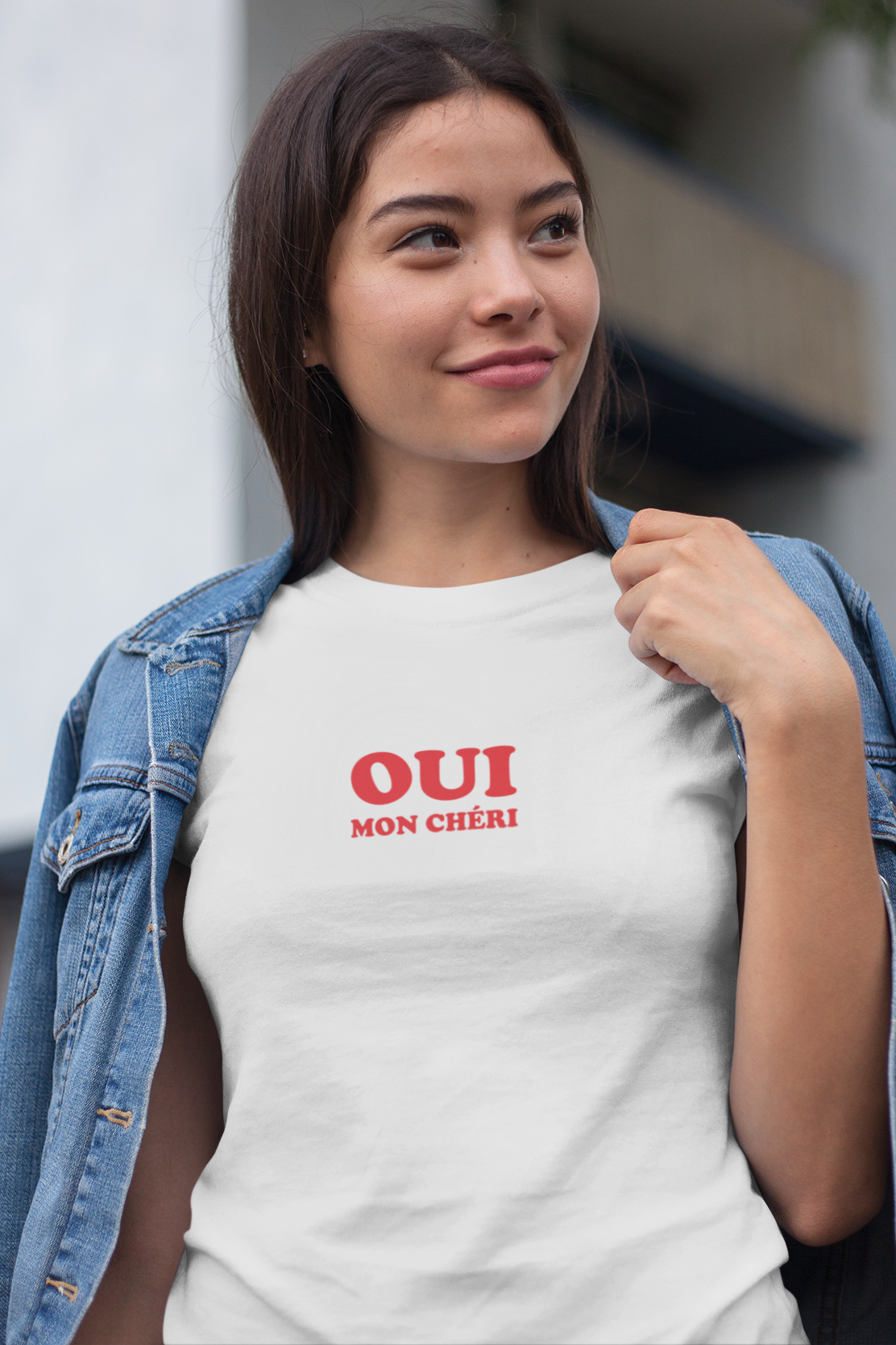 unisex t-shirt oui mon cheri
