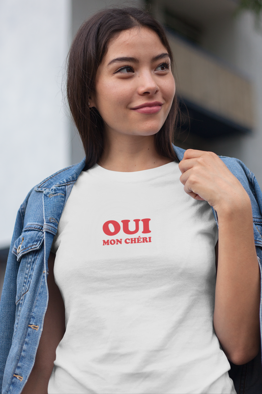 unisex t-shirt oui mon cheri
