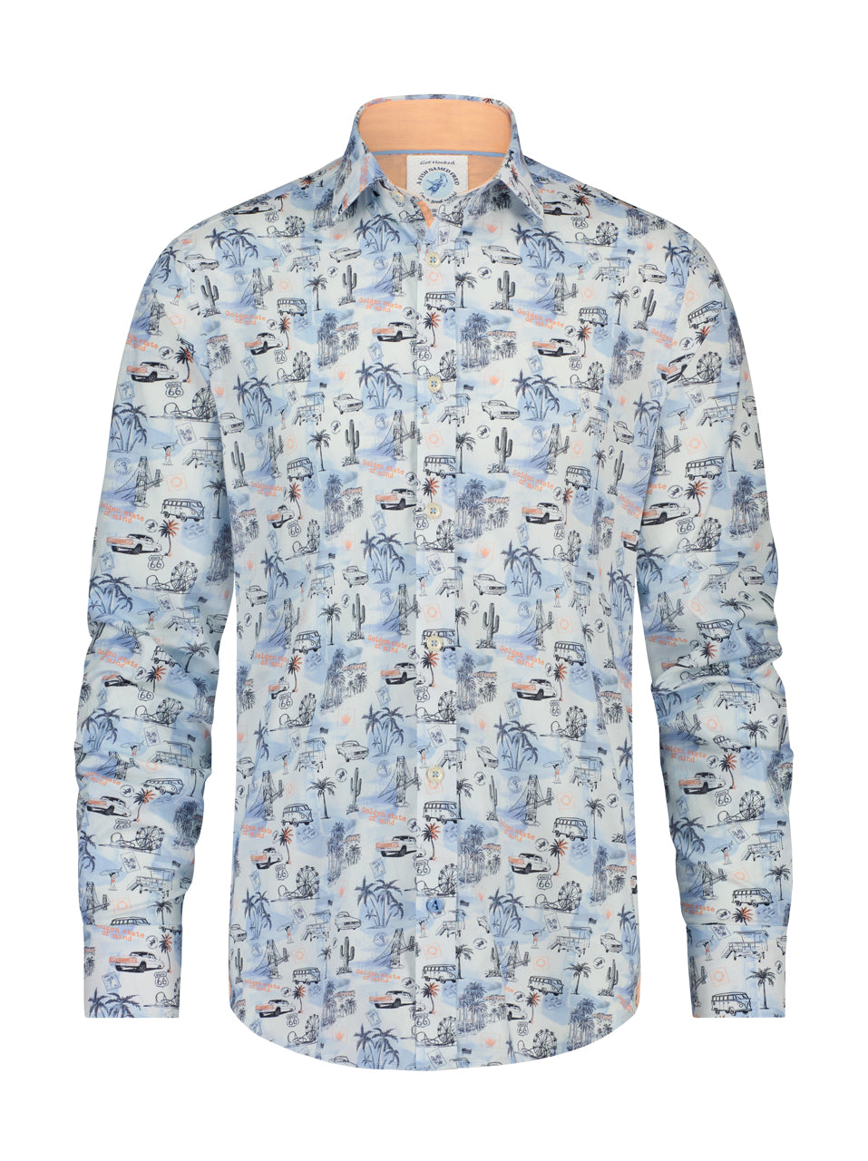 A Fish Named Fred Hemd West Coast Map