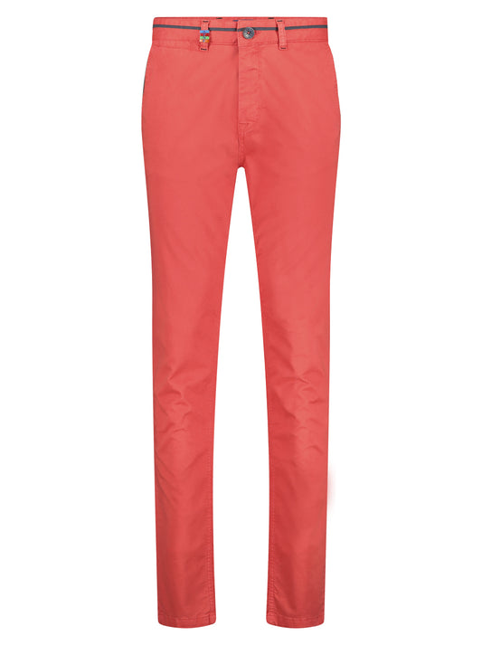 A Fish Named Fred Chino Peached Twill Red