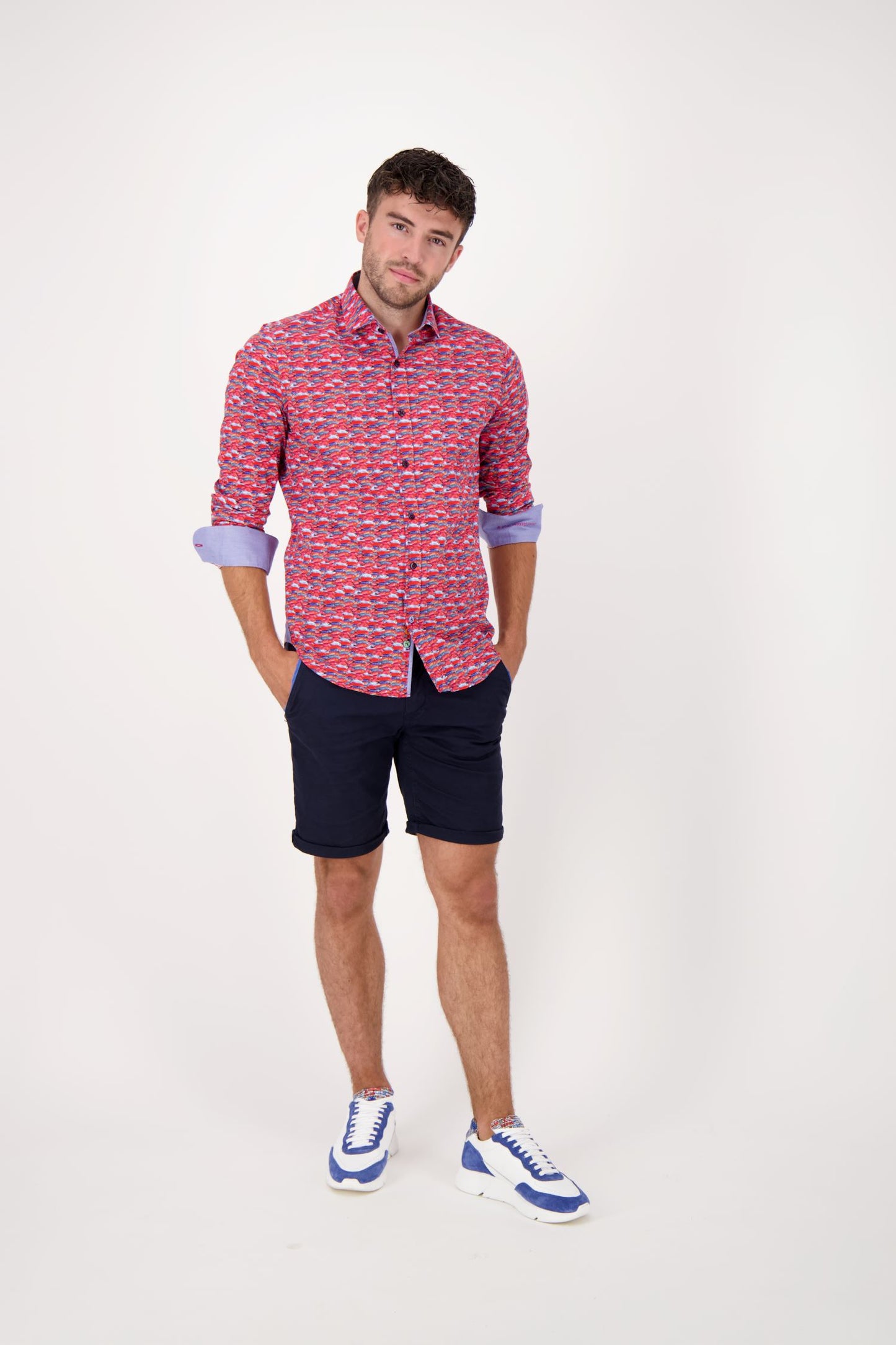 A Fish Named Fred Bermuda Peached Twill Navy