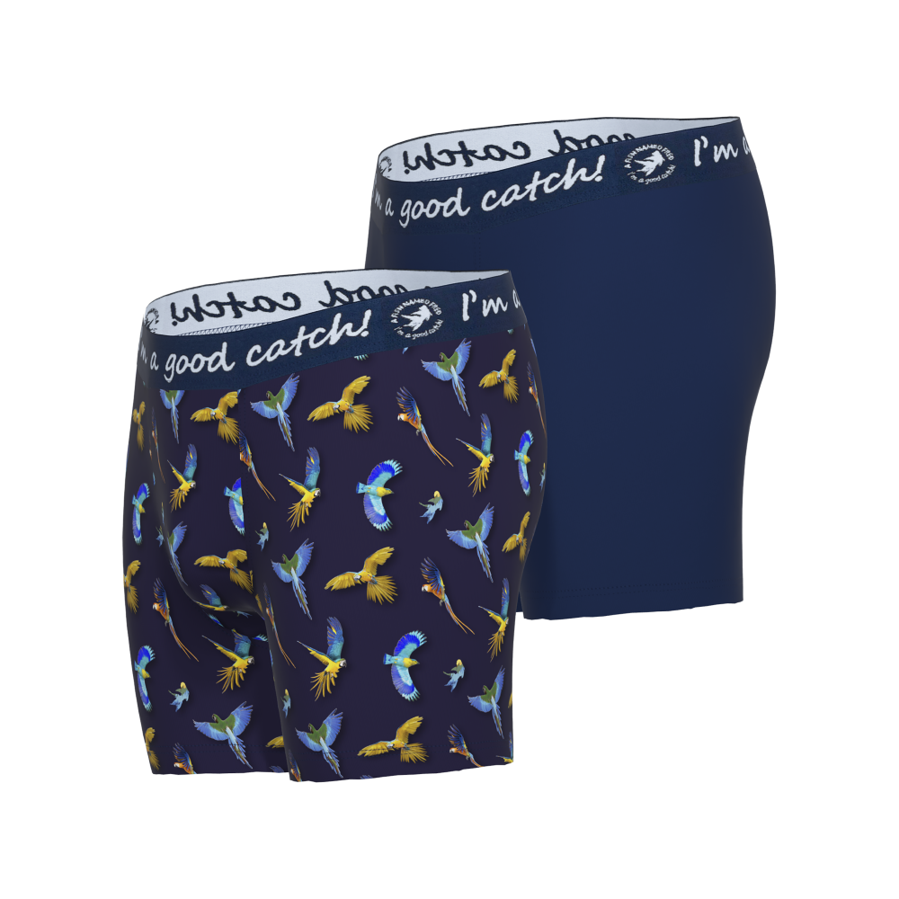 A Fish Named Fred Pants Birds Navy - 2er Pack