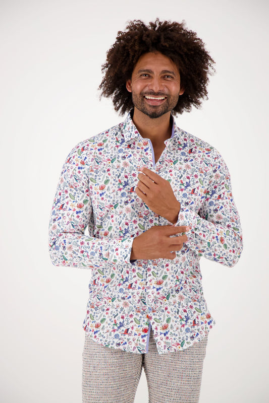 A Fish Named Fred Hemd Flamingo Koralle