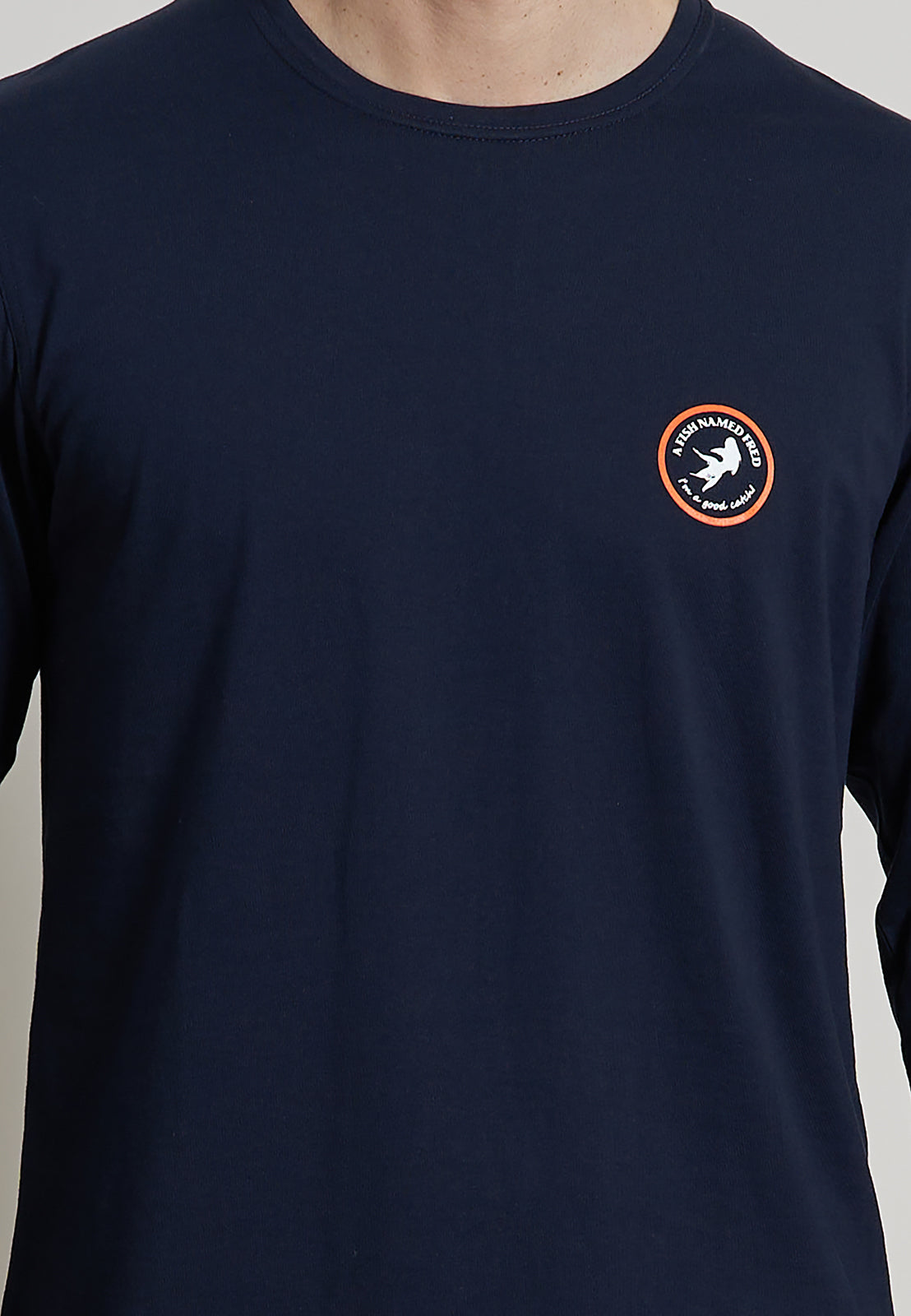 A Fish Named Fred Langarmshirt Navy