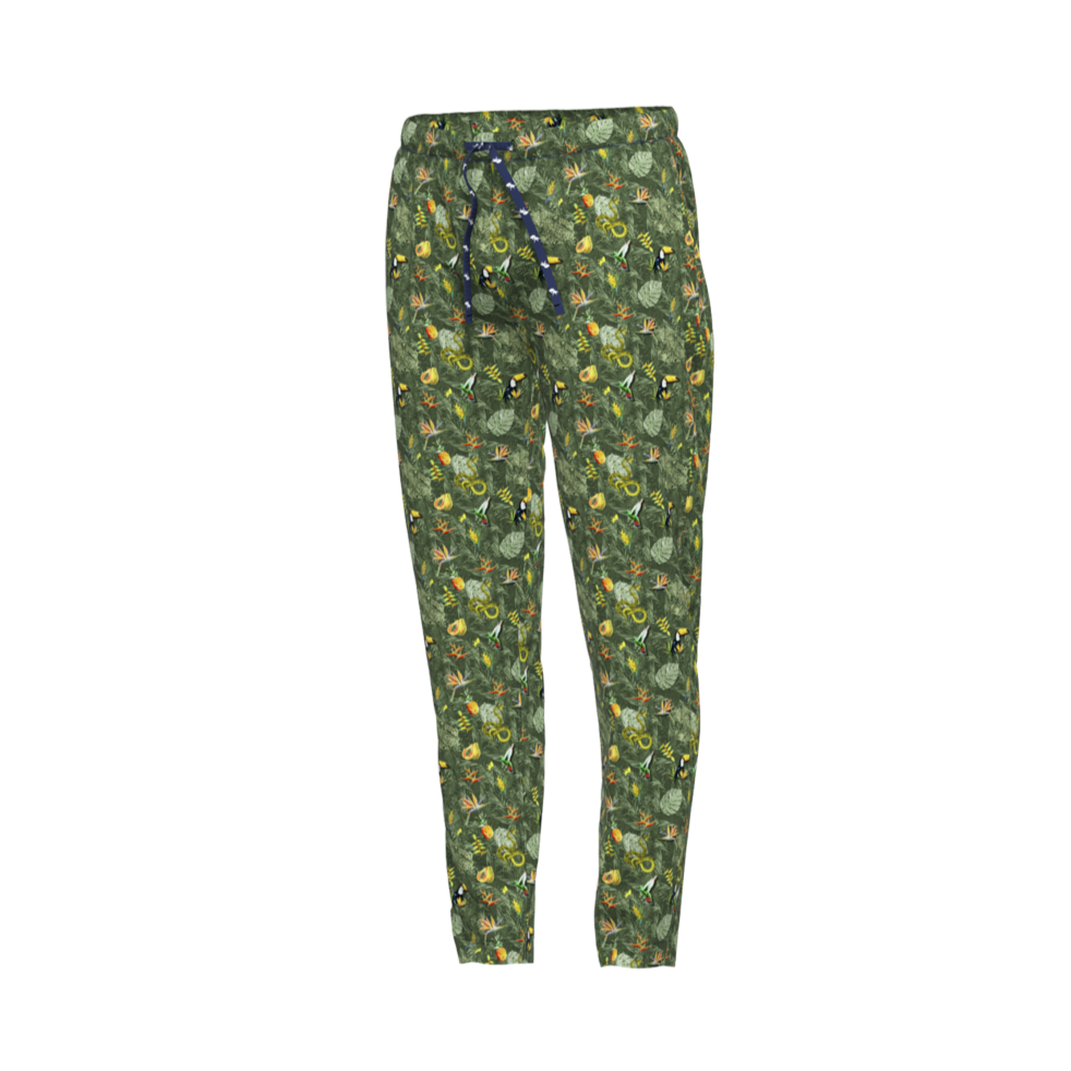 A Fish Named Fred Loungewear Hose Jungle Forest Green