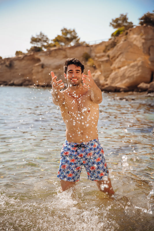 A Fish Named Fred Swimshort Carnival Light Blue