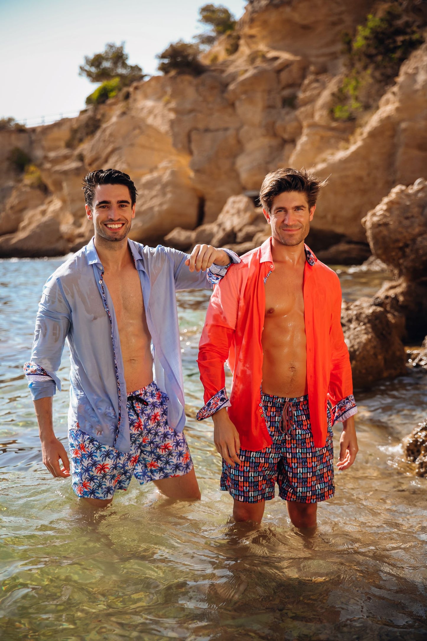 A Fish Named Fred Swimshort Carnival Light Blue