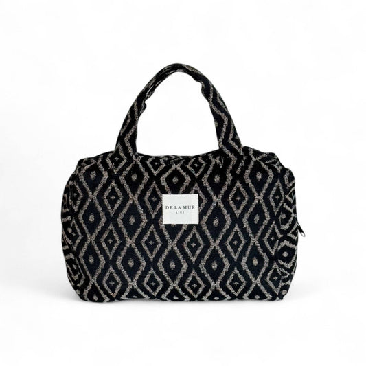 De La Mur Onix 2-in-1 Kosmetik- und Handtasche in Beige und Schwarz
