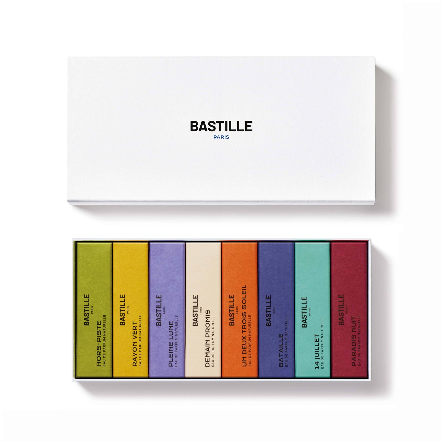 🪶 Bastille Discovery Set – 8 natürliche Parfums in edler Geschenkbox. Vegan, tierversuchsfrei & PETA-zertifiziert.