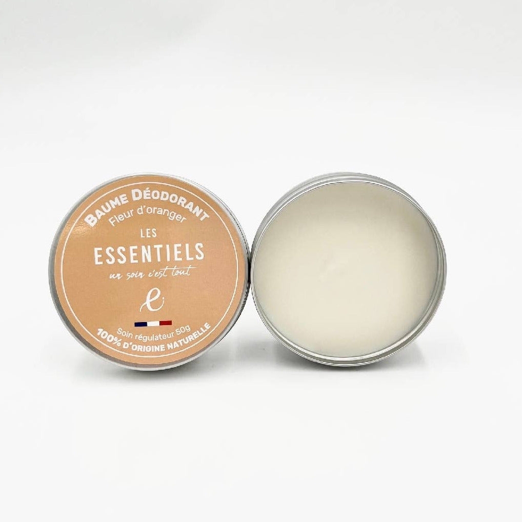 Fester Deobalm Fleur d’Oranger von Les Essentiels in geöffneter Aluminiumdose