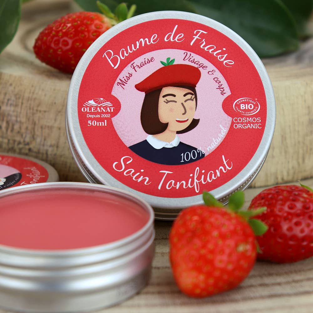 Bio Erdbeerbalsam von Oléanat – 30 ml Naturkosmetik mit fruchtigem Duft