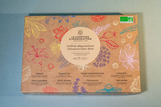 Bio-Kräutertee-Auswahlbox mit 48 Teebeuteln – Le Comptoir d’Herboristerie