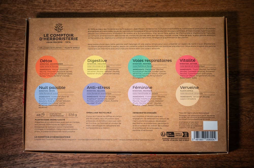 Bio-Kräutertee-Auswahlbox mit 48 Teebeuteln – Le Comptoir d’Herboristerie