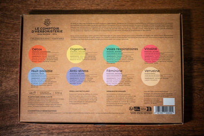 Bio-Kräutertee-Auswahlbox mit 48 Teebeuteln – Le Comptoir d’Herboristerie