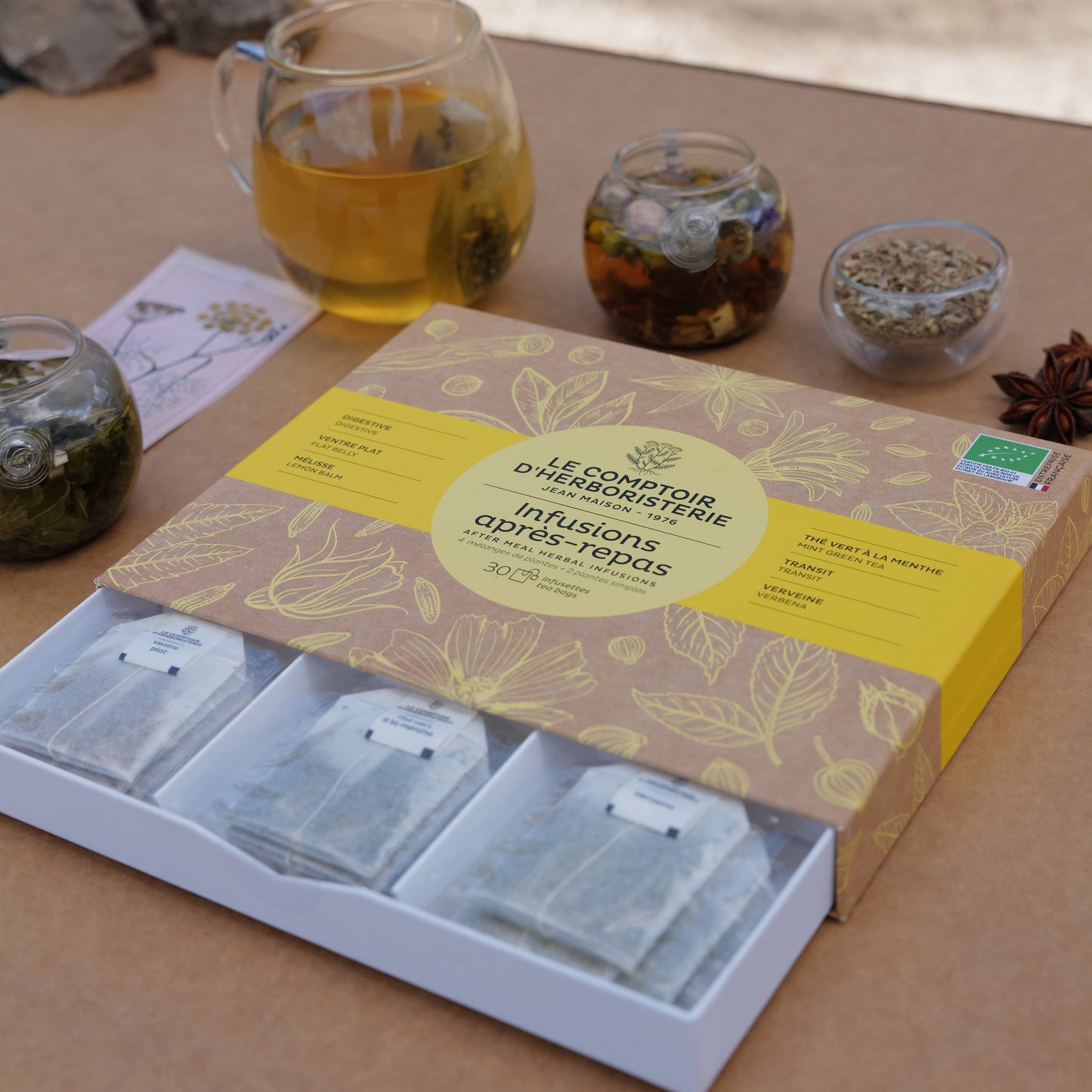 Bio-Teebox „Nach dem Essen“ – Le Comptoir d’Herboristerie