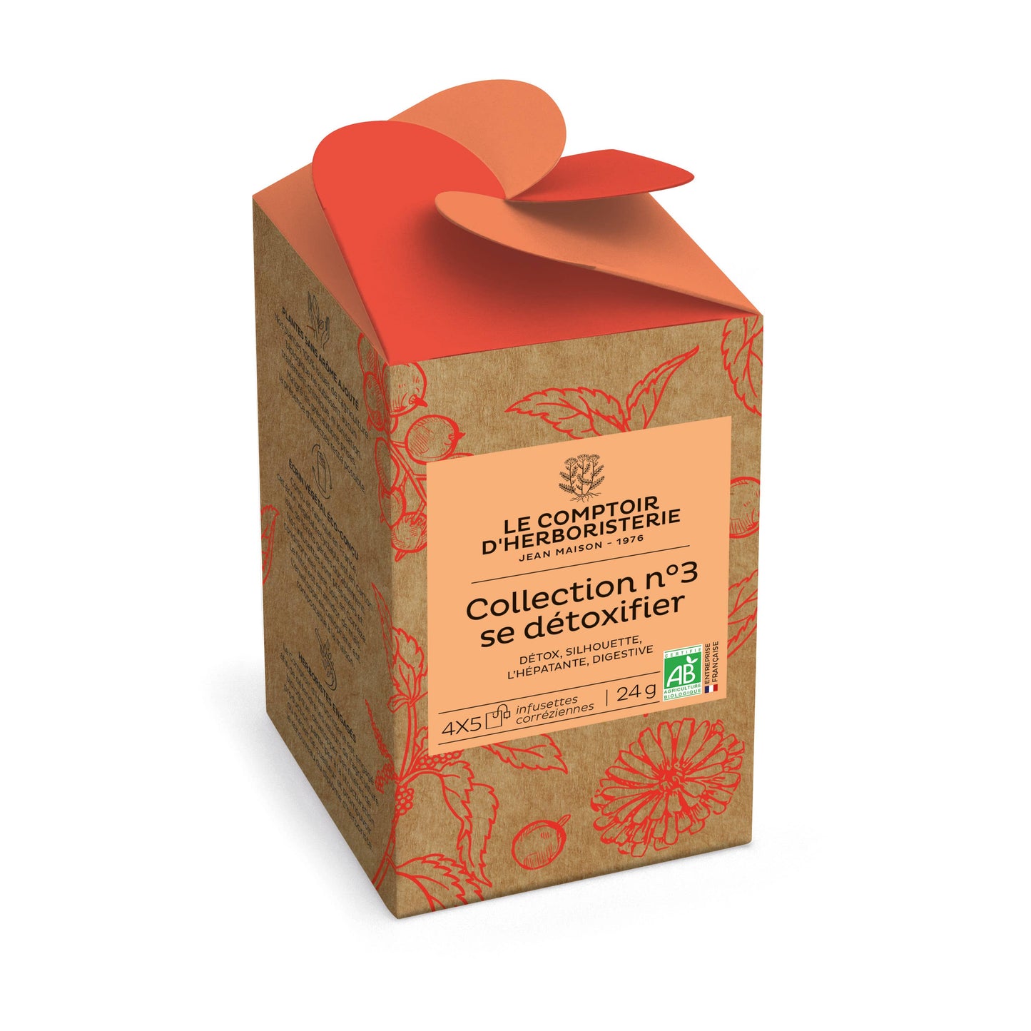 Collection N°3 Se détoxifier mit 20 Bio-Teebeuteln in 4 Sorten von Le Comptoir d’Herboristerie