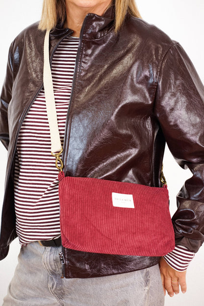 De La Mur Arde Clutch in Bordeauxrot