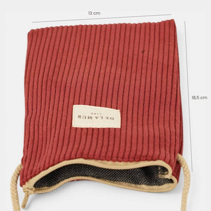 De La Mur Arde Handytasche aus bordeauxrotem Cord