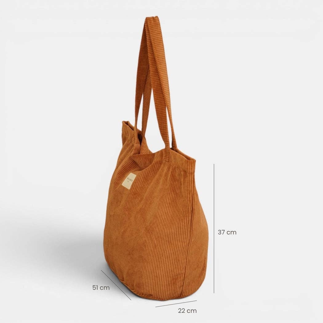 De La Mur Barro großer Cord Shopper in Terrakotta