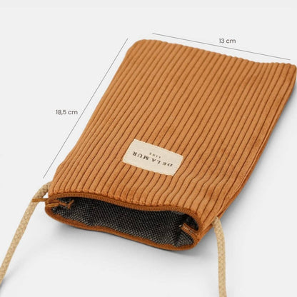 De La Mur Barro Handytasche aus terrakottafarbenem Cord
