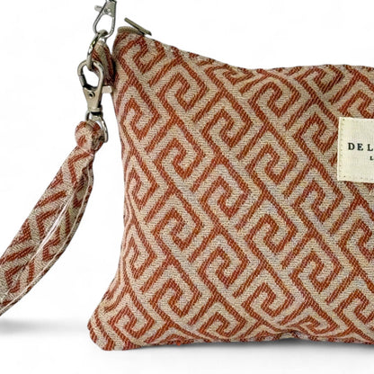 De La Mur Clutch Grec Tasche, Detailaufnahme des Jacquardmusters