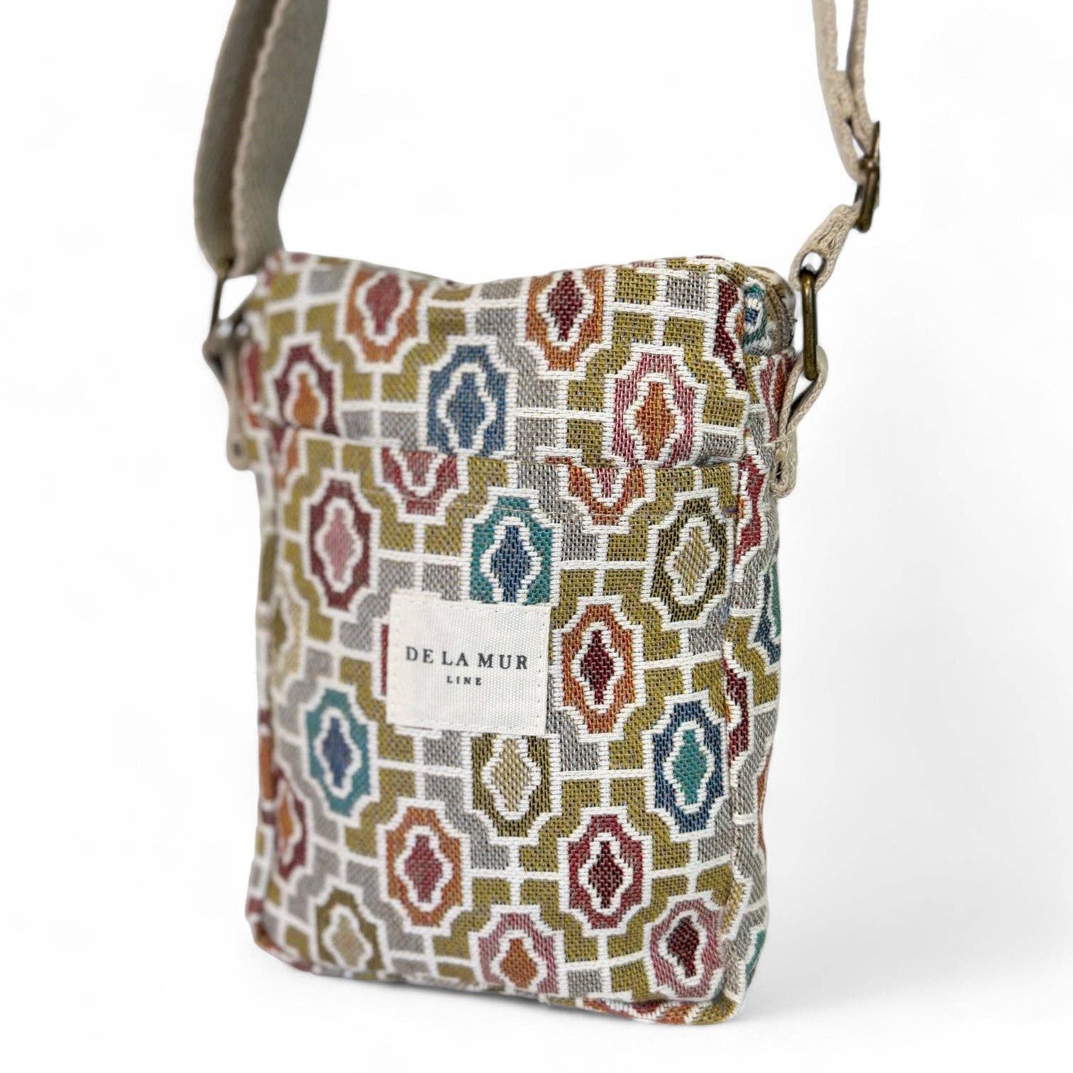 De La Mur Crossbody Tasche Fine Pocket, Detailaufnahme des Jacquardmusters