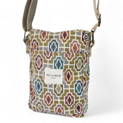 De La Mur Crossbody Tasche Fine Pocket, Detailaufnahme des Jacquardmusters