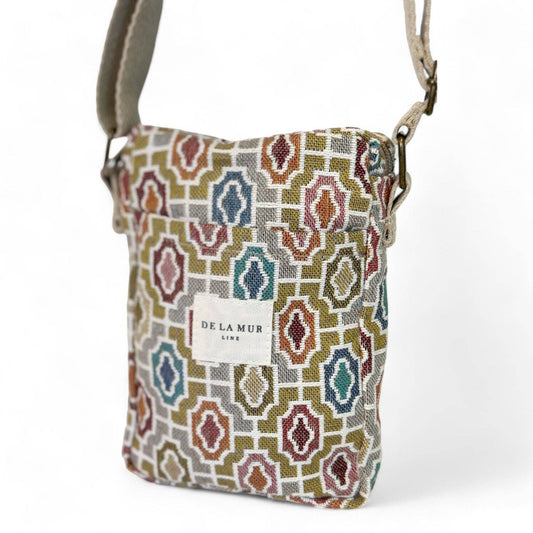 De La Mur Crossbody Tasche Fine Pocket, Detailaufnahme des Jacquardmusters