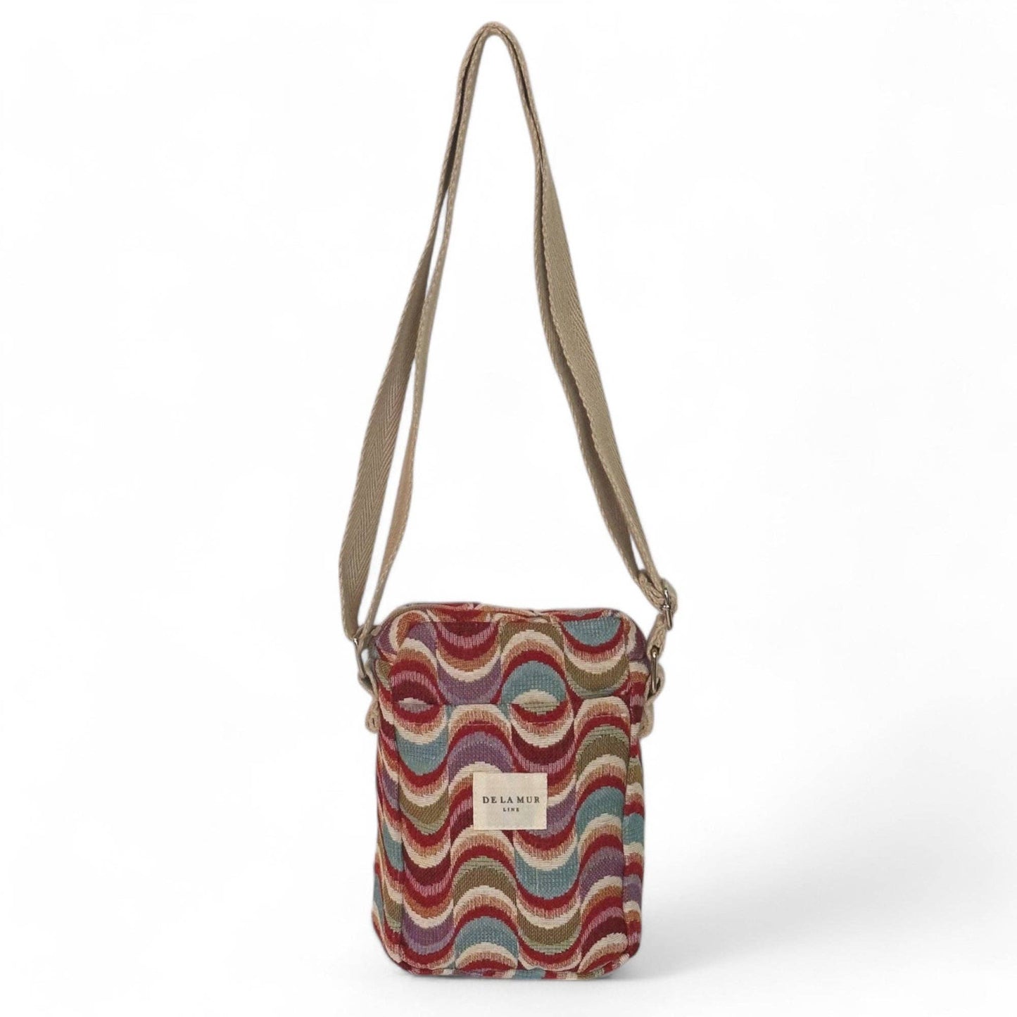 De La Mur Crossbody Tasche Queen mit mehrfarbigem Muster, Frontansicht