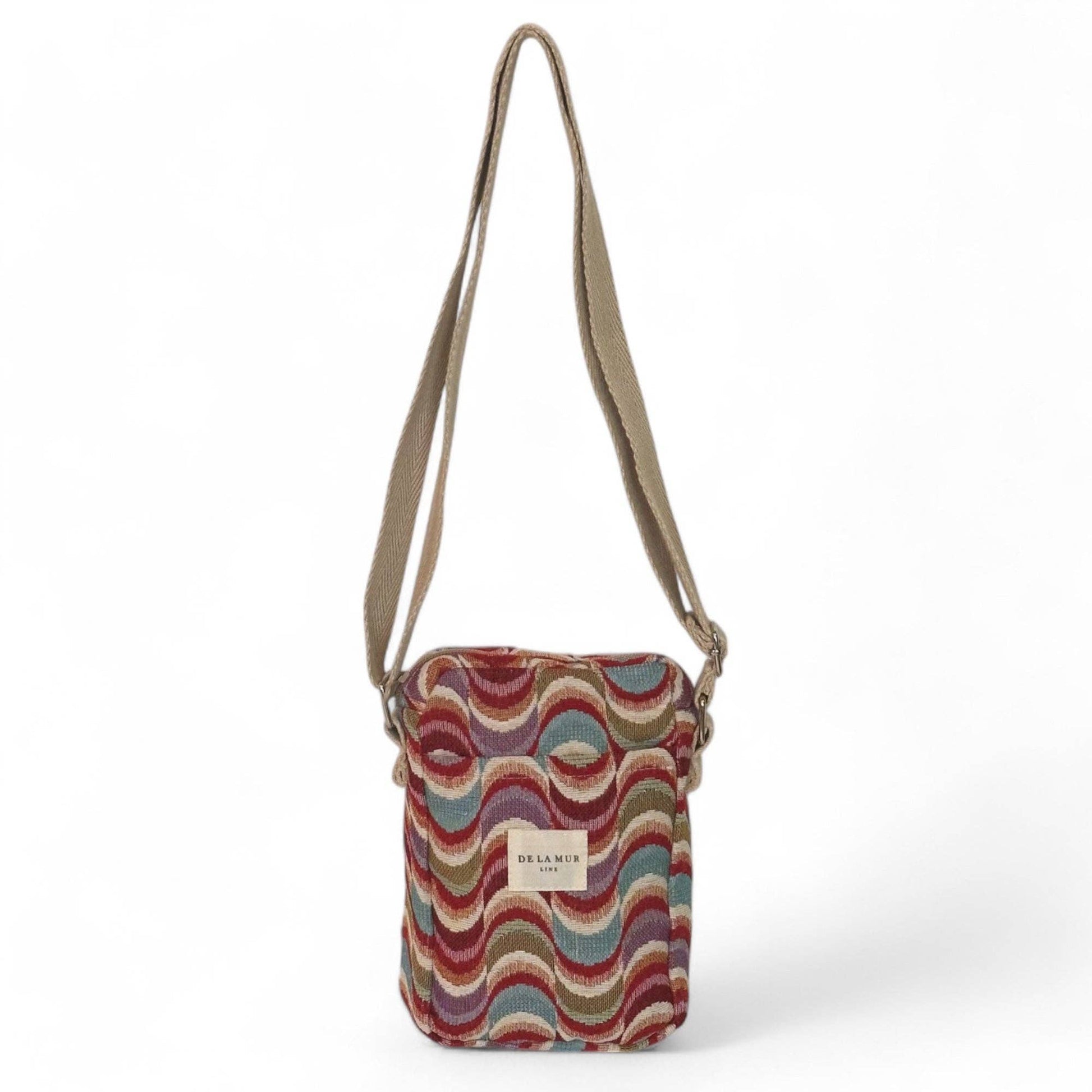 De La Mur Crossbody Tasche Queen mit mehrfarbigem Muster, Frontansicht