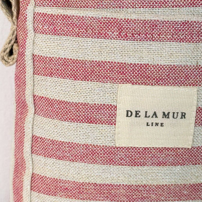 De La Mur Crossbody Tasche Rex, Detailaufnahme des Streifenstoffs