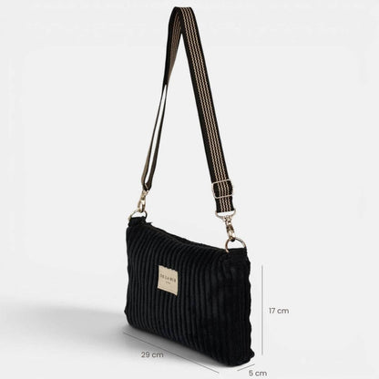 De La Mur Curly Clutch in Schwarz